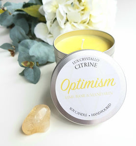 Optimism - Citrine Crystal Soy Candle