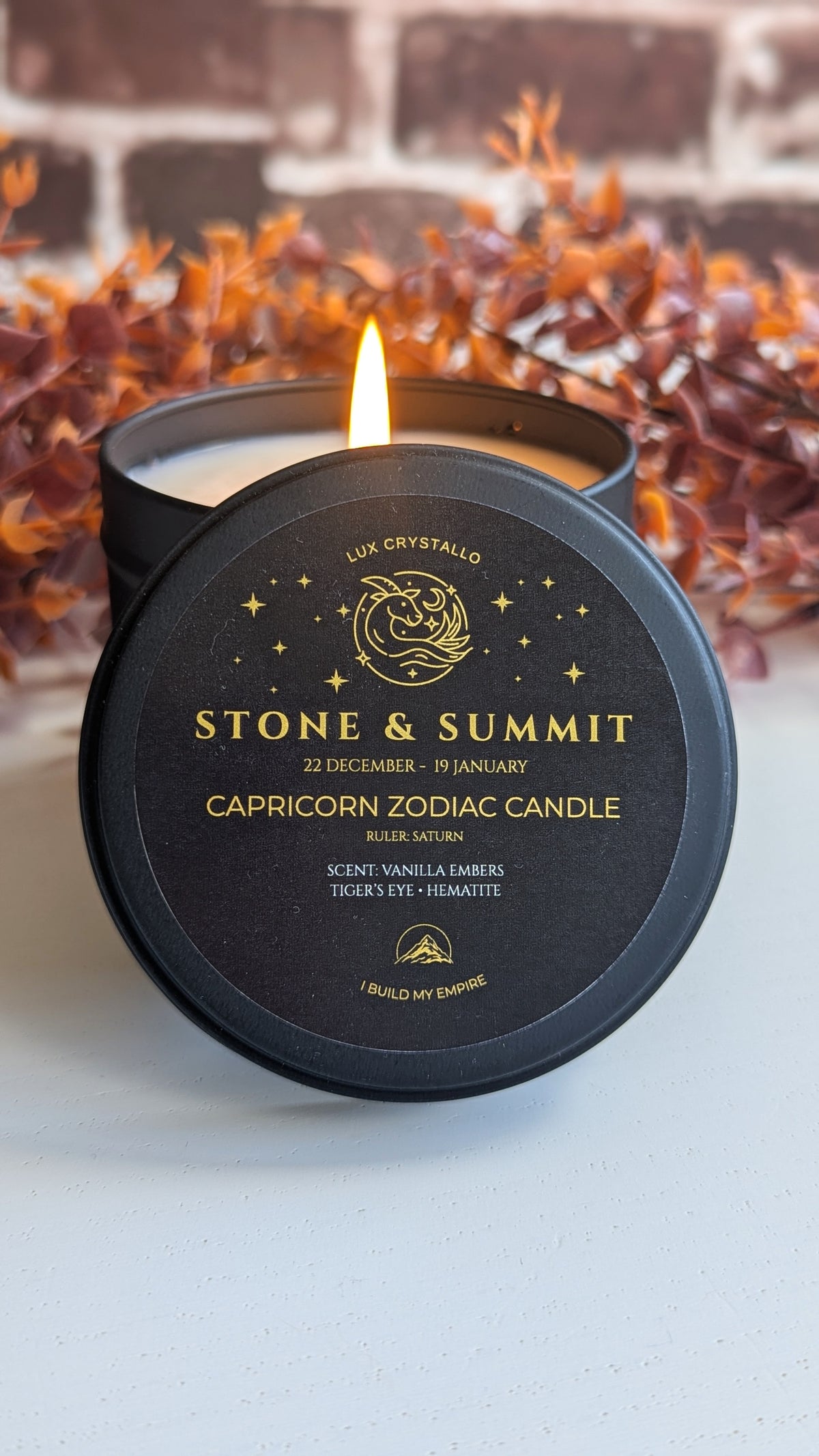 Capricorn candle — Stone & Summit