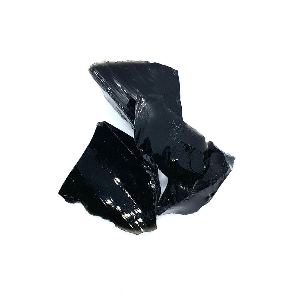 Black Obsidian Rough Stones Small (Includes 3 stones per order)