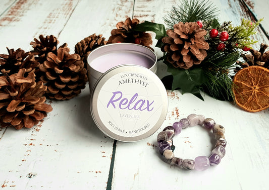 Relax Candle and Bracelet Combo
