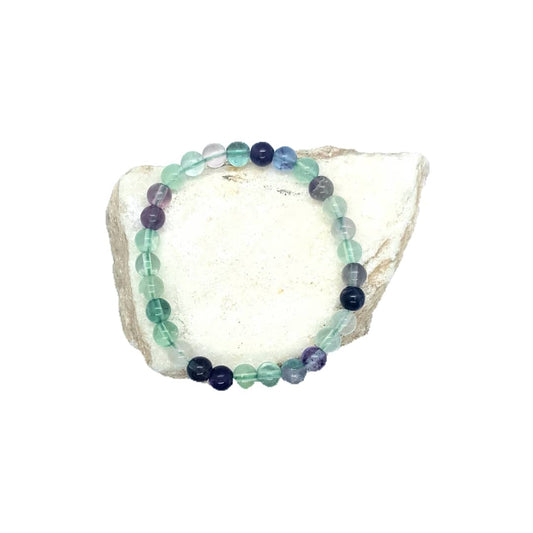 Fluorite 6mm Bead Bracelet