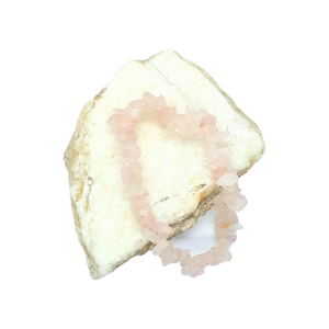 Rose Quartz Chip Bracelet