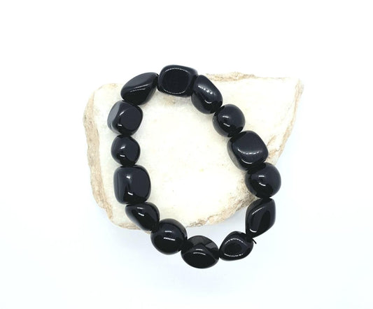 Black Obsidian Chunky Protection Bracelet